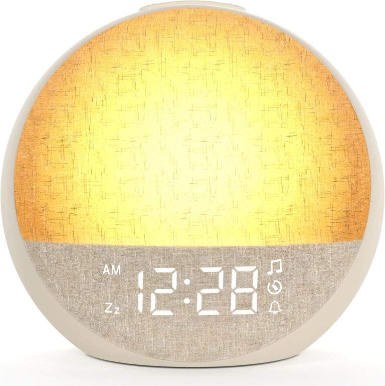 APUZOM Reveil Lumineux Simulateur d'Aube, Eveil Lumière Réveil Matin