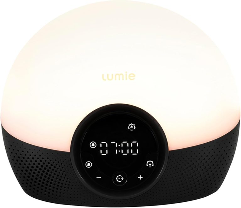 Lumie Bodyclock Glow 150, Réveil avec lumière, simulation de lever et coucher de soleil progressifs, lumière réglable, 10 sons